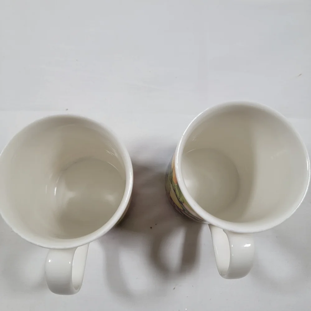 Bone China  2 Mugs Country Fruits by Royal Doulton Expressions, England 1993